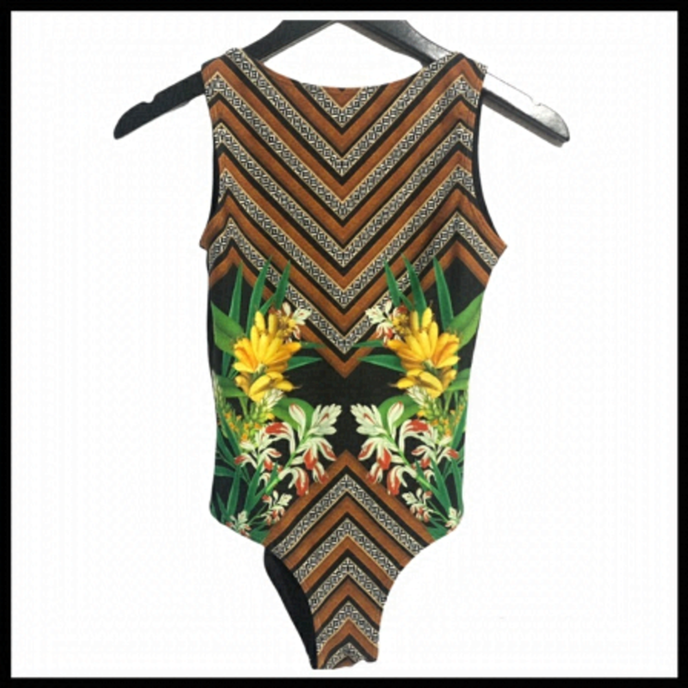 Blueman Brazilian Java High Neck One-Piece Swimsuit